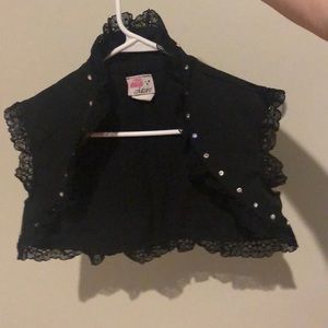Black mini vest
